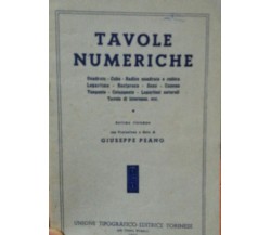 Tavole Numeriche - Peano - 1955 - Unione Tipografico-editrice Torinese - lo