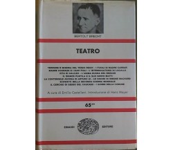 Teatro (Volume secondo) - Bertolt Brecht - Copertina rigida - Einaudi, 1970