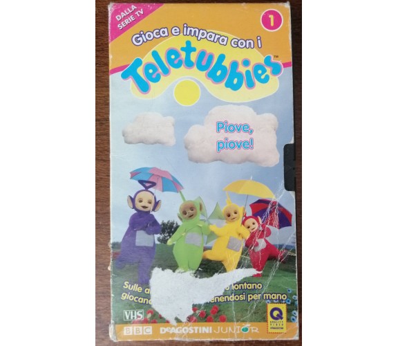 Teletubbies n°1 Piove,Piove! - DeAgostini Junior, 1996 - VHS - A