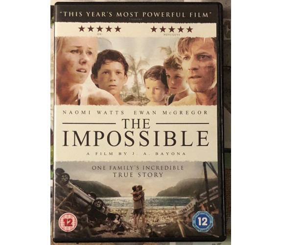 The Impossible DVD ENGLISH di J. A. Bayona,  2012 ,  Telecinco Cinema