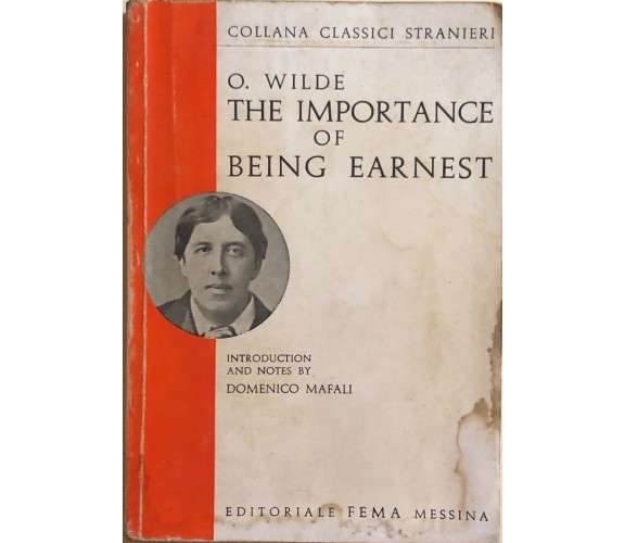 The importance of being Earnest di Oscar Wilde, 1977, Editoriale Fema Messina