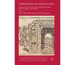 Thresholds of Translation -Marie-Alice Belle - Springer, 2019