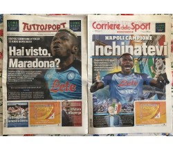 Tris da collezione Gazzetta Tuttosport Corriere dello Sport Napoli Campione d’It