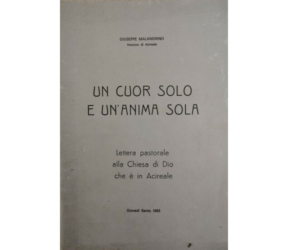 Un cuor solo e un’anima sola,  di Giuseppe Malandrino,  1983- ER