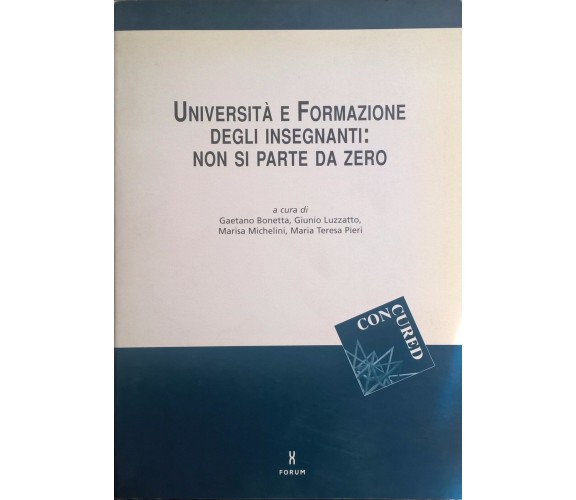Università e formazione degli insegnanti: non si parte da zero (Forum 2002) Ca