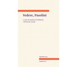 Vedere, Pasolini - A. Cortellessa, S. De Laude - Ronzani, 2022