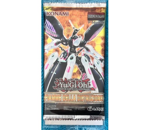 Yu-Gi-Oh Fiamme della distruzione bustina con 9 carte di Kazuki Takahashi,  2019