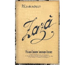 Zazà di Ruggero Leoncavallo, 1906, Edoardo Sonzogno Editore