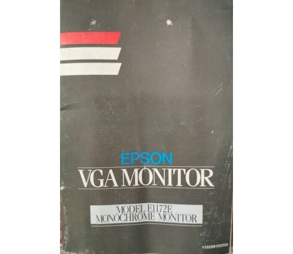 vga monitor epson model e1172e (manual) - ER